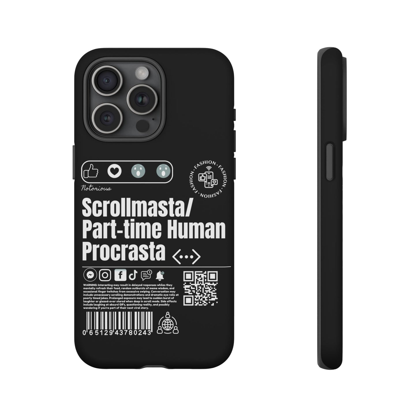 Virtuosoh Scrollmasta Tough Phone Case for iPhone -Black
