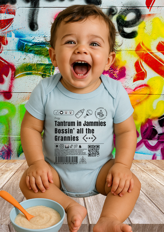 Virtuosoh Baby Tantrum in Jammies Babysuit