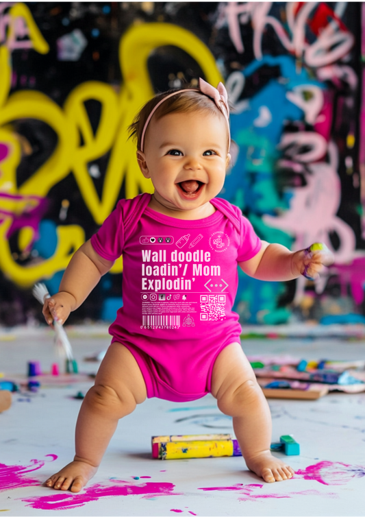 Virtuosoh Baby Wall Doodle Loadin' Babysuit