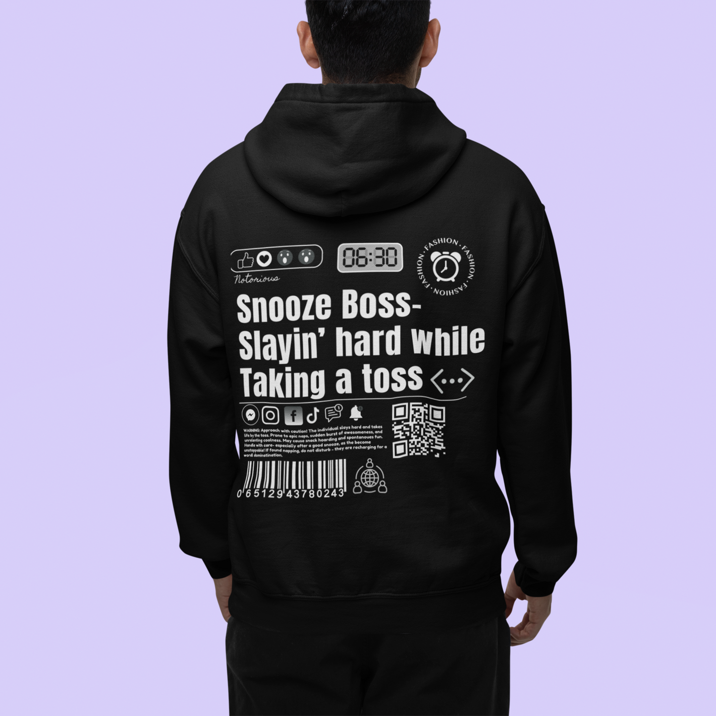 Virtuosoh Snooze Boss Unisex Zip Hoodie