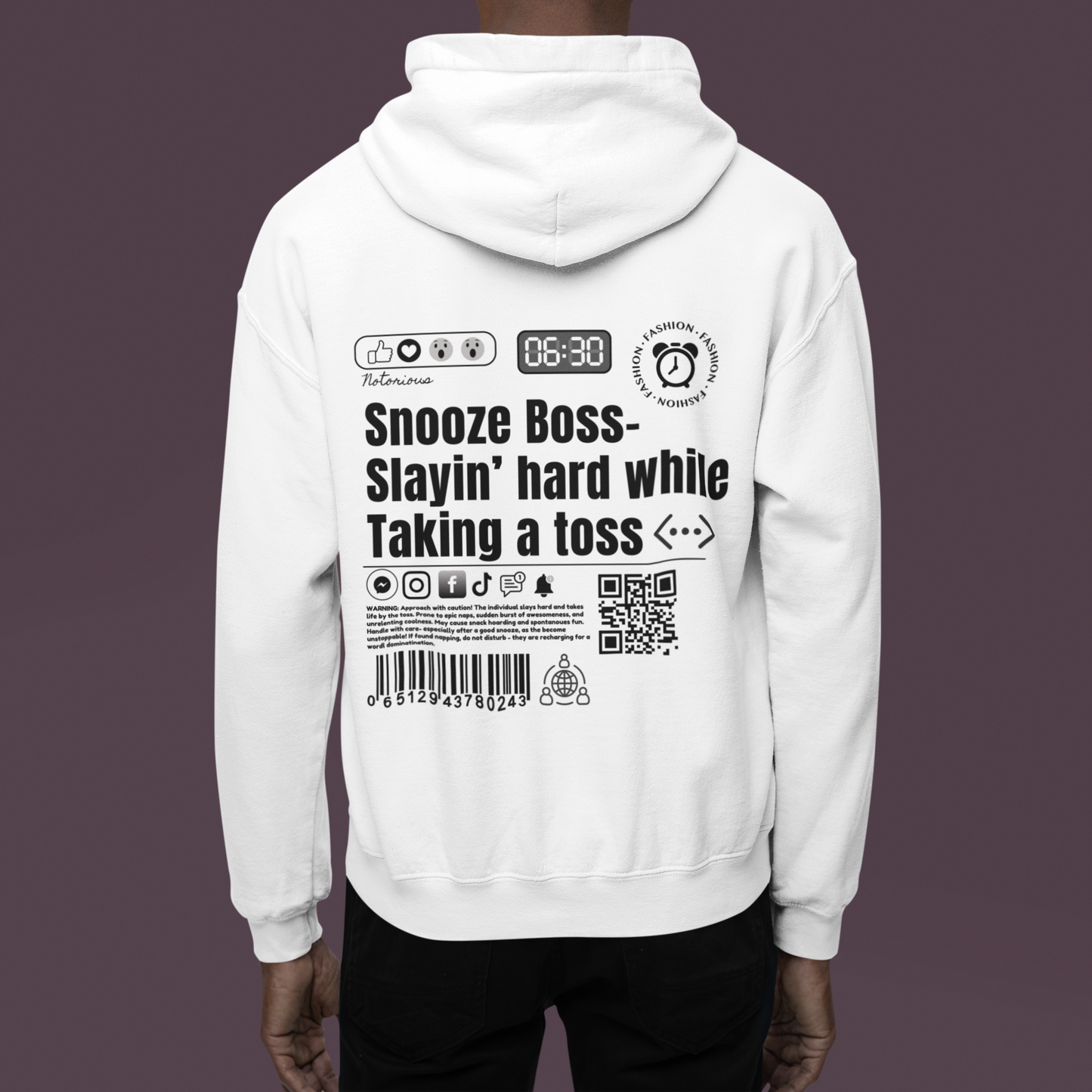 Virtuosoh Snooze Boss Unisex Zip Hoodie