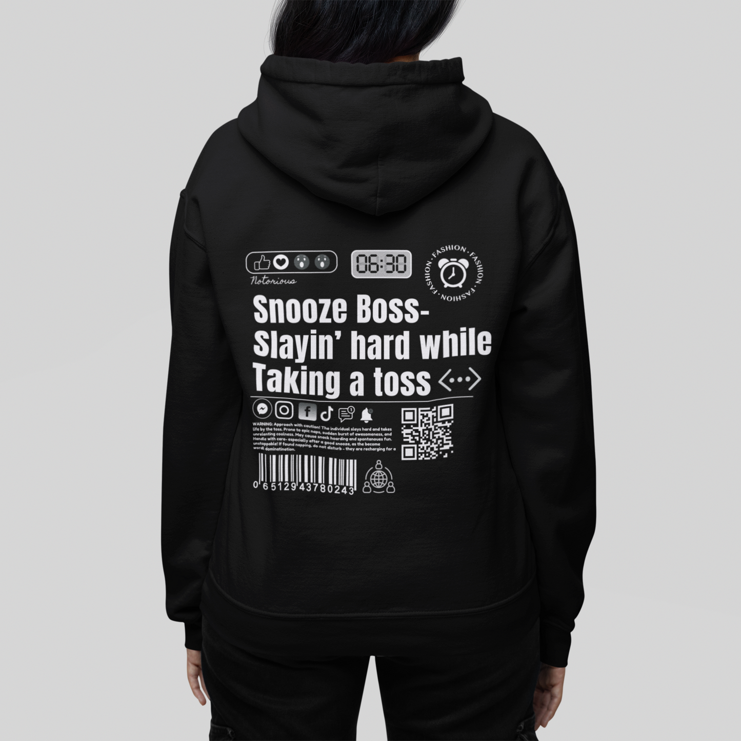 Virtuosoh Snooze Boss Unisex Zip Hoodie