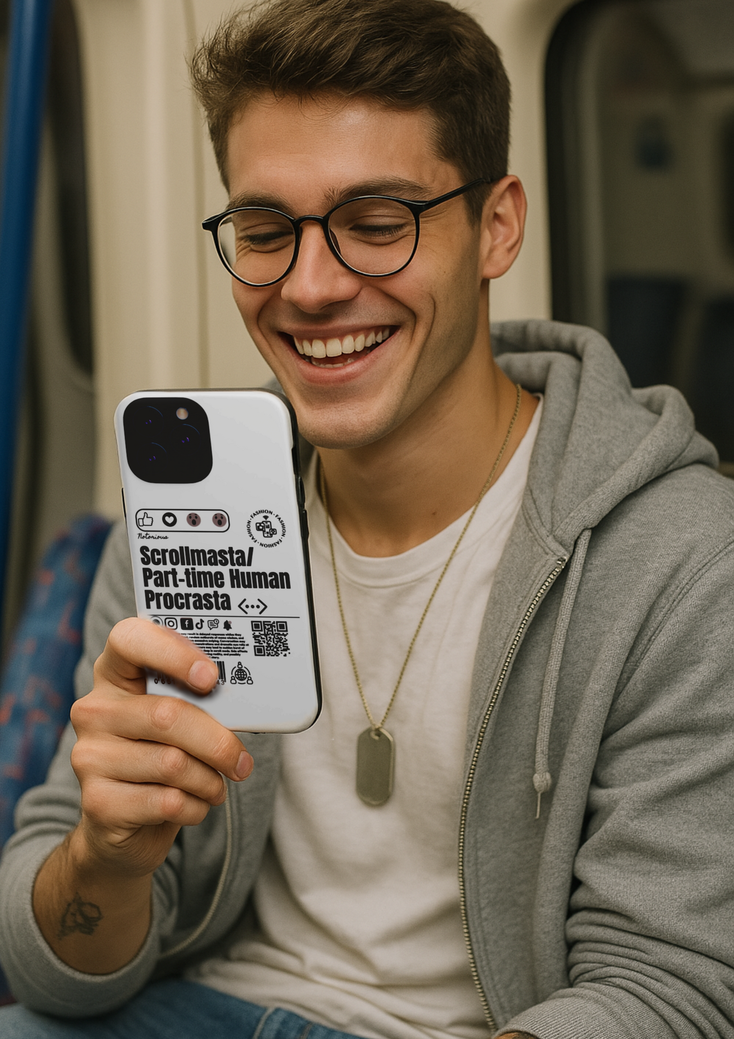 Virtuosoh Scrollmasta Tough Phone case for iPhone - White